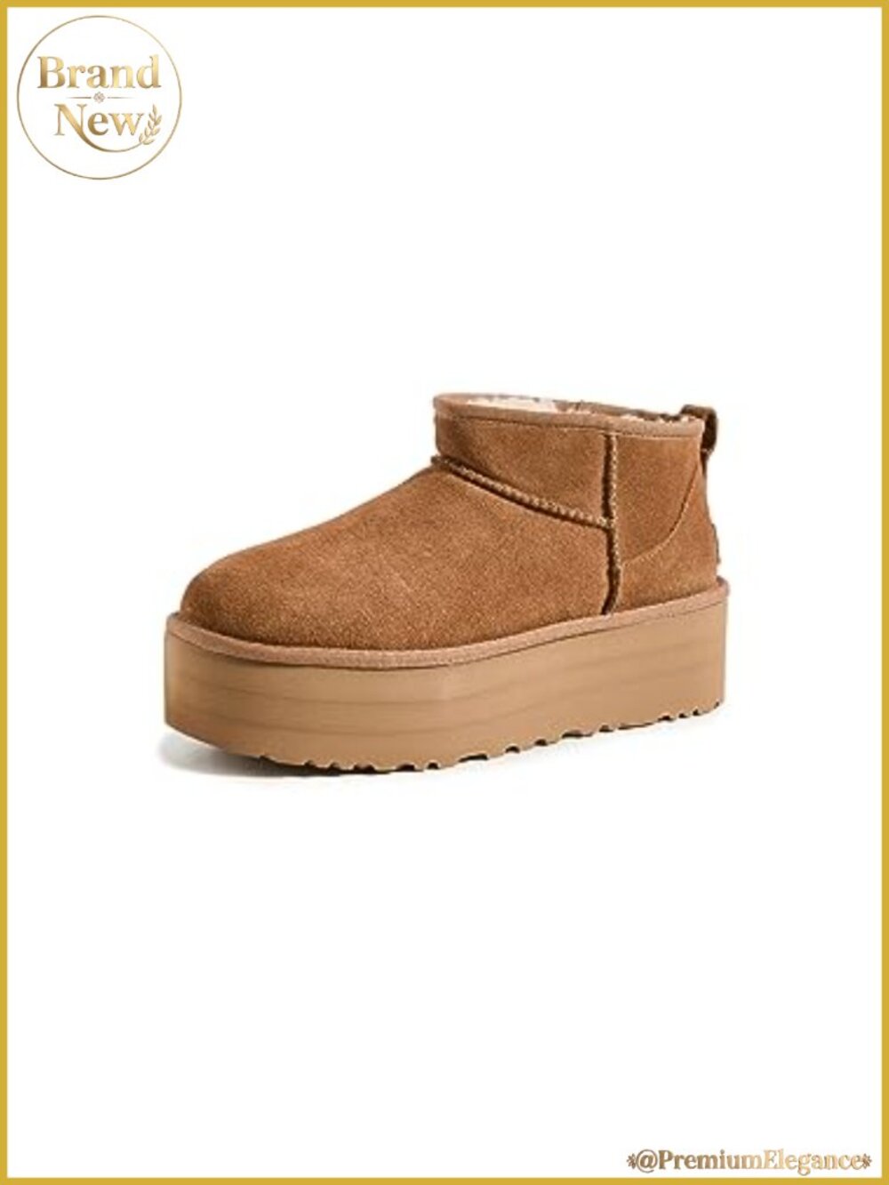 Suede Platform Ankle Bootie Classic Ultra Mini
